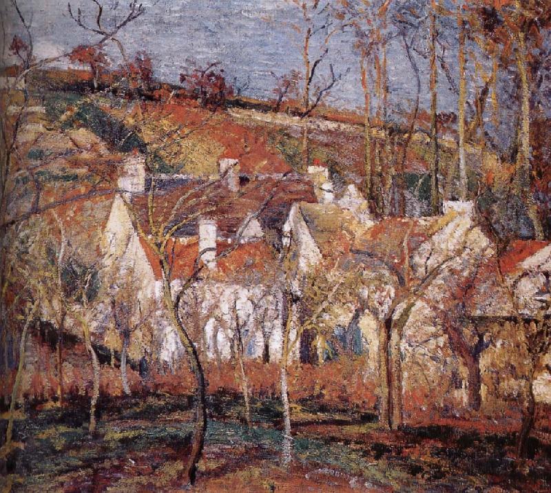 Camille Pissarro Red roof house China oil painting art